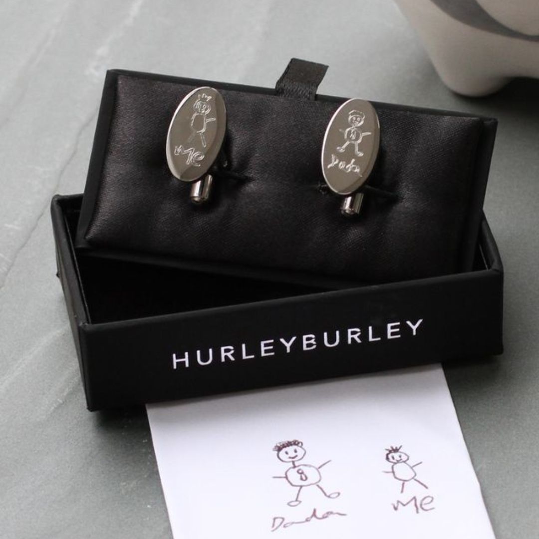 I've Drawn My Daddy Personalised Cufflinks