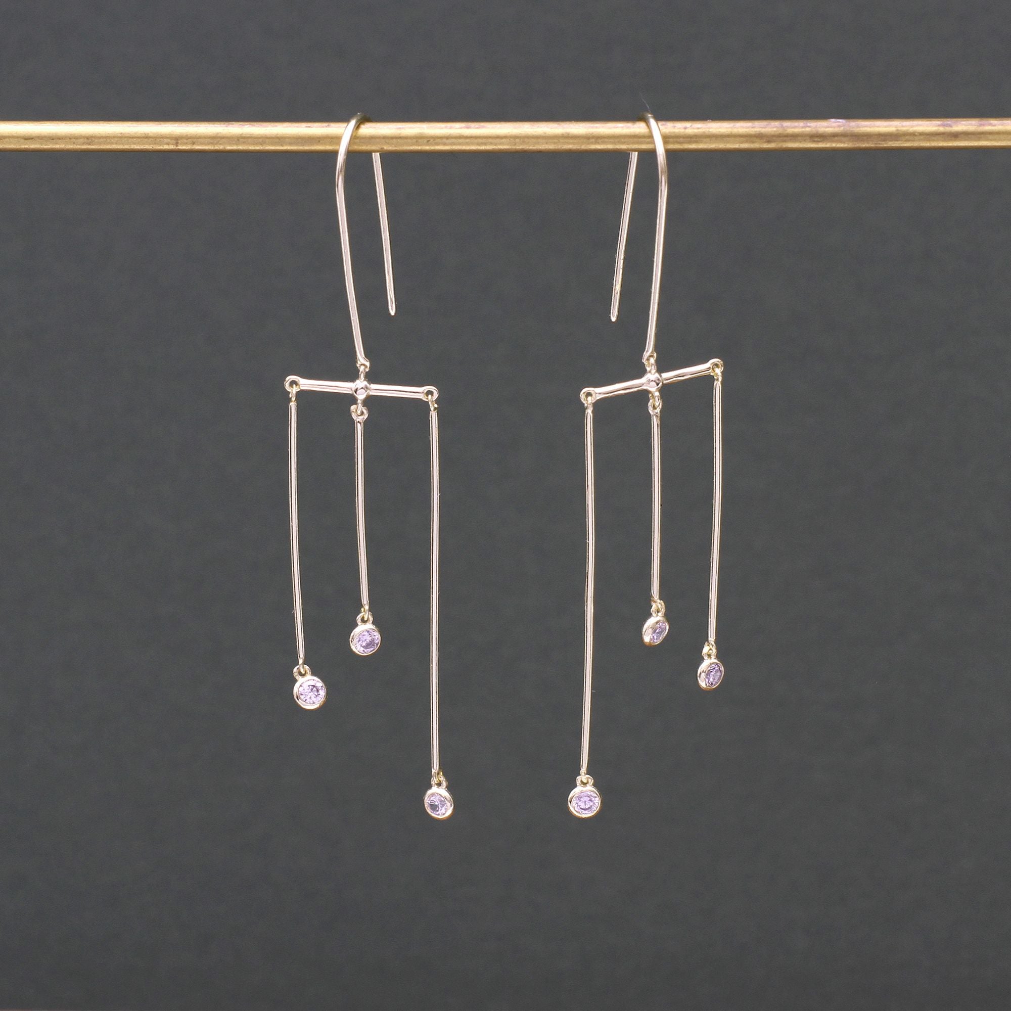 18ct Gold Plated Crystal Drop Chandelier Earrings