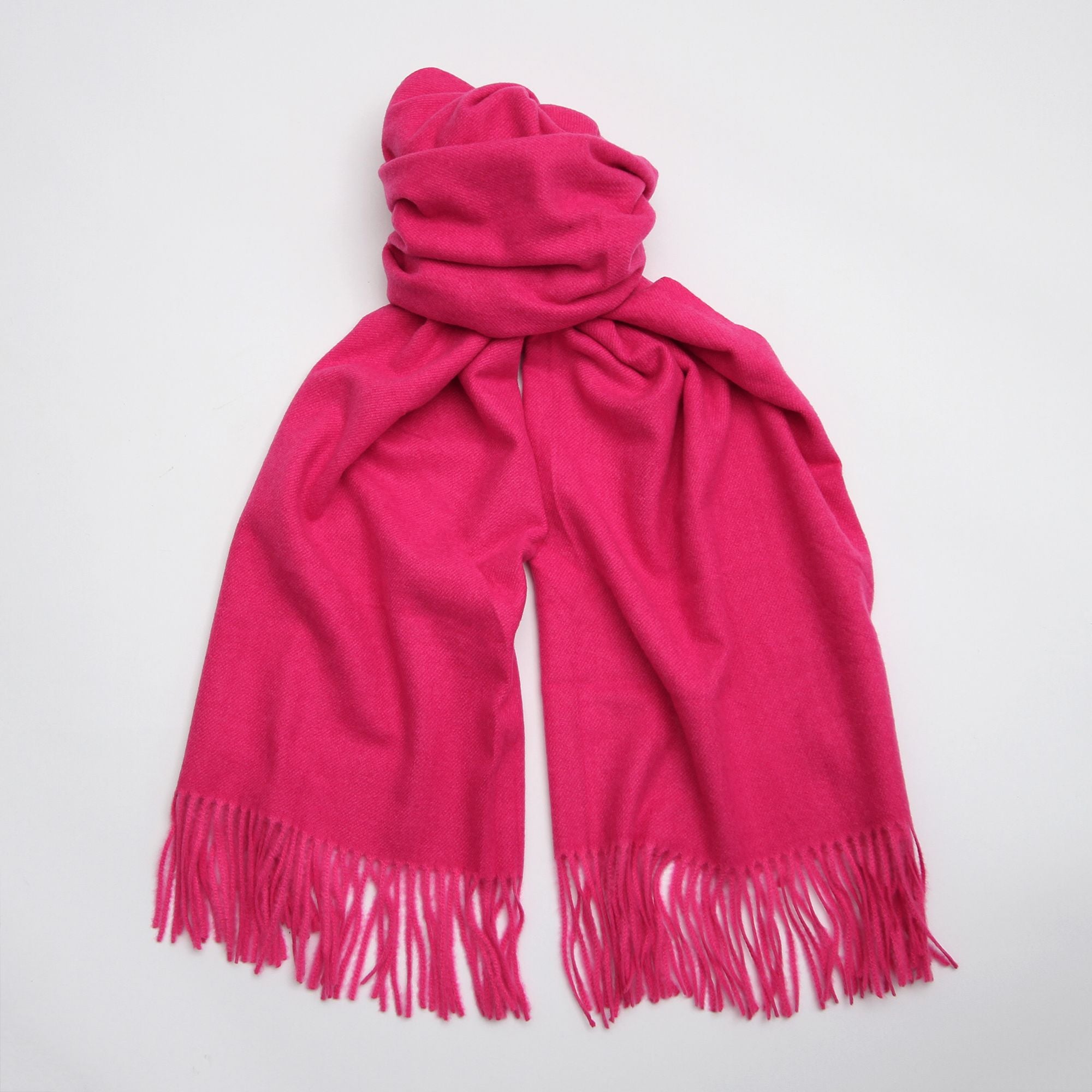 Hot Pink Heavyweight Tassel Scarf