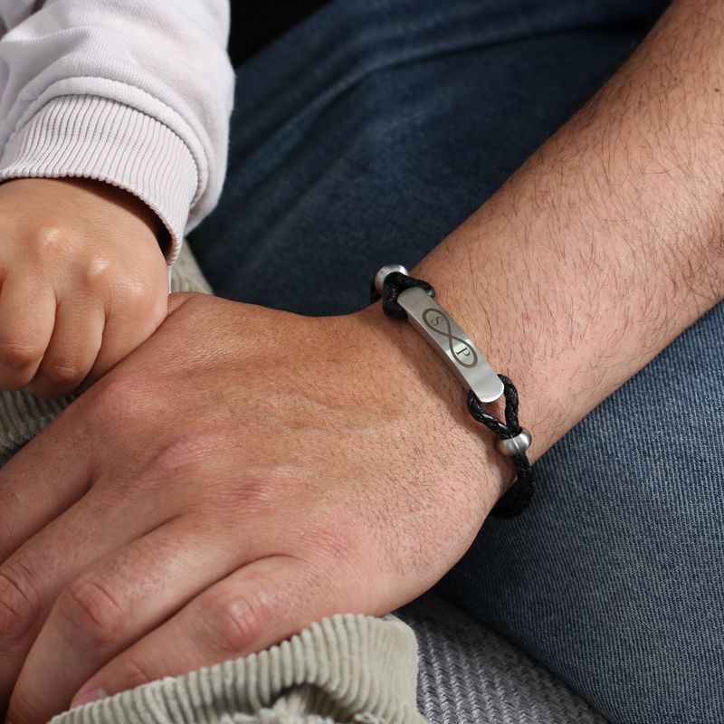 Men's Infinity And Message ID Bracelet