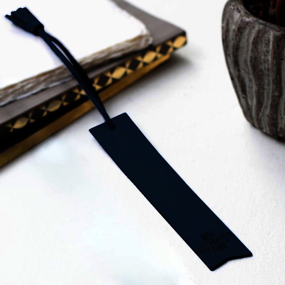 Personalised Best Dad Leather Bookmark