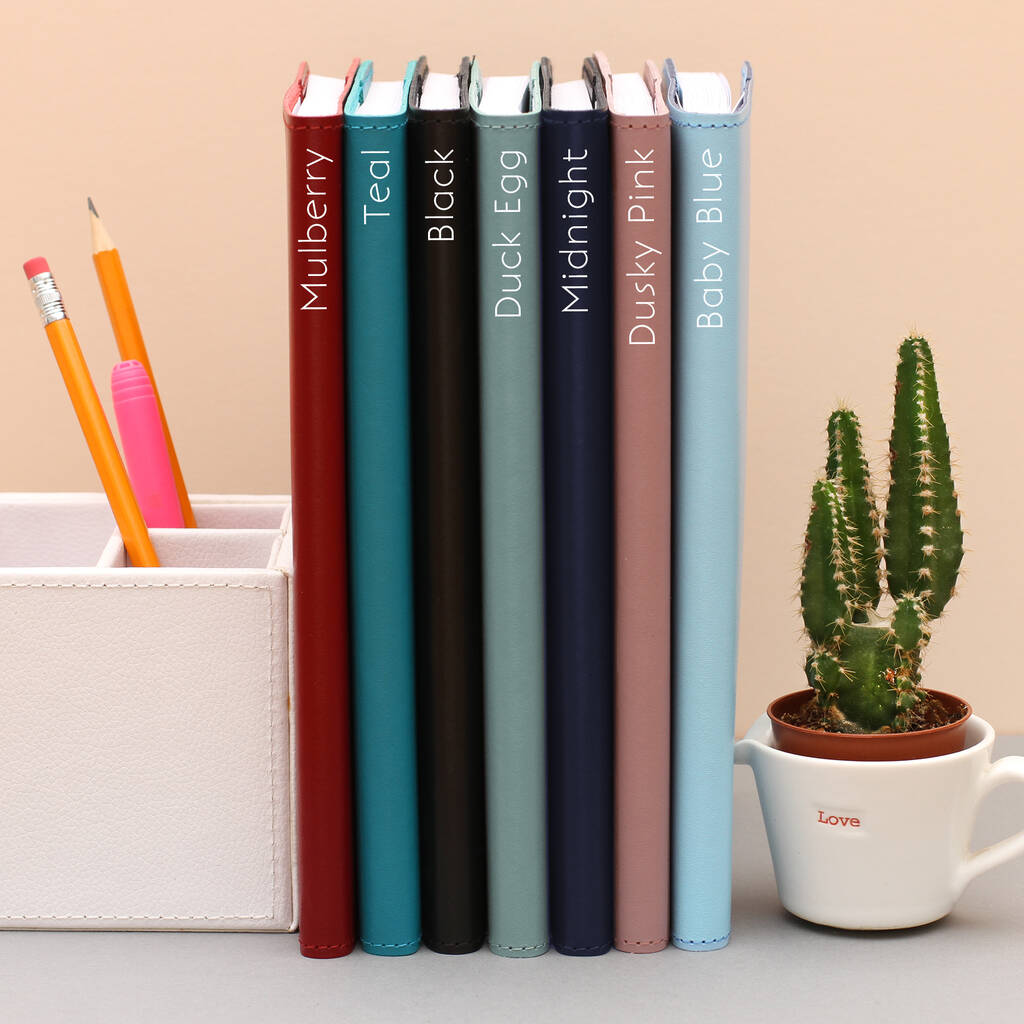 Personalised Refillable Leather Lined Notebook