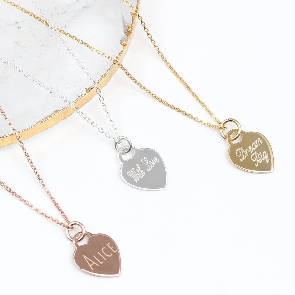 【HURLEY BURLEY】Heart Charm Name Necklace 名入れ 3色 ♪ HURLEY BURLEY】Heart Charm Name Necklace 名入れ 3色 ♪