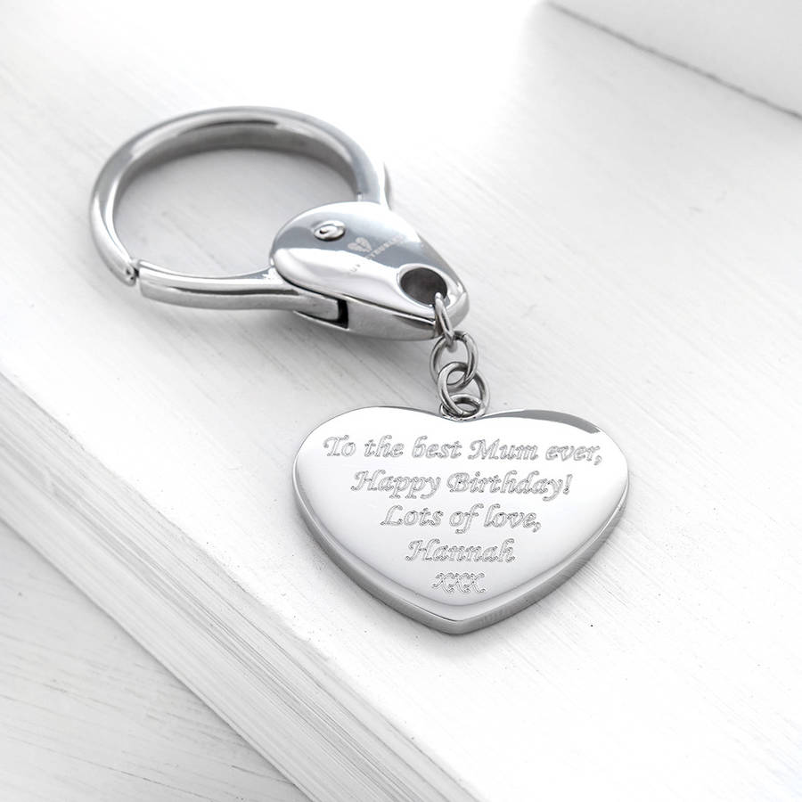 Personalised Heart Keyring