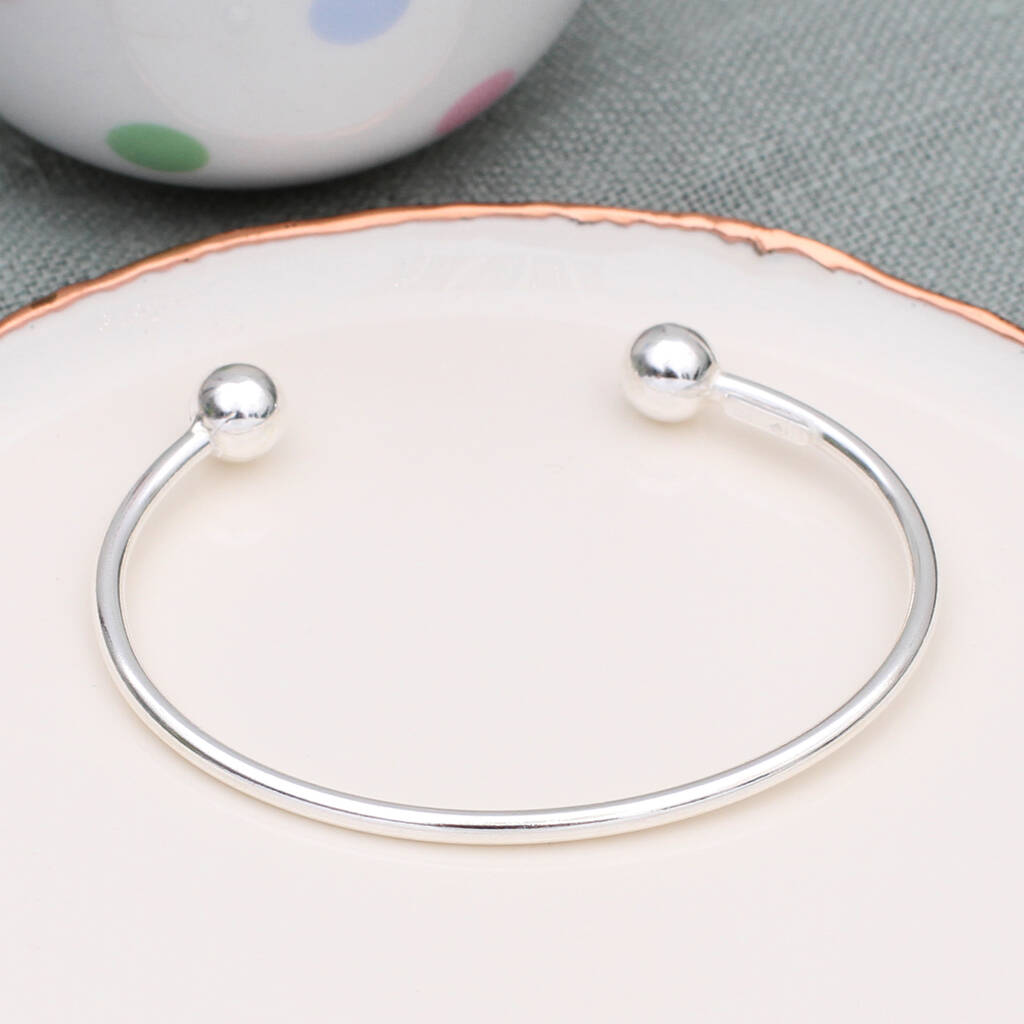 Childs Sterling Silver Torque Bangle