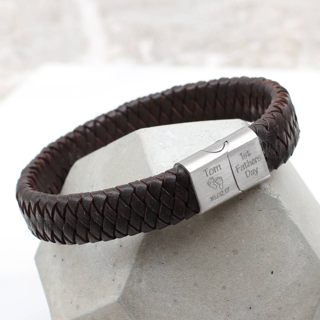 New Dad Personalised Baby Feet Bracelet