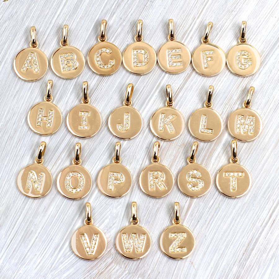 Genuine Diamond Initial And Precious Metal Plated Necklace