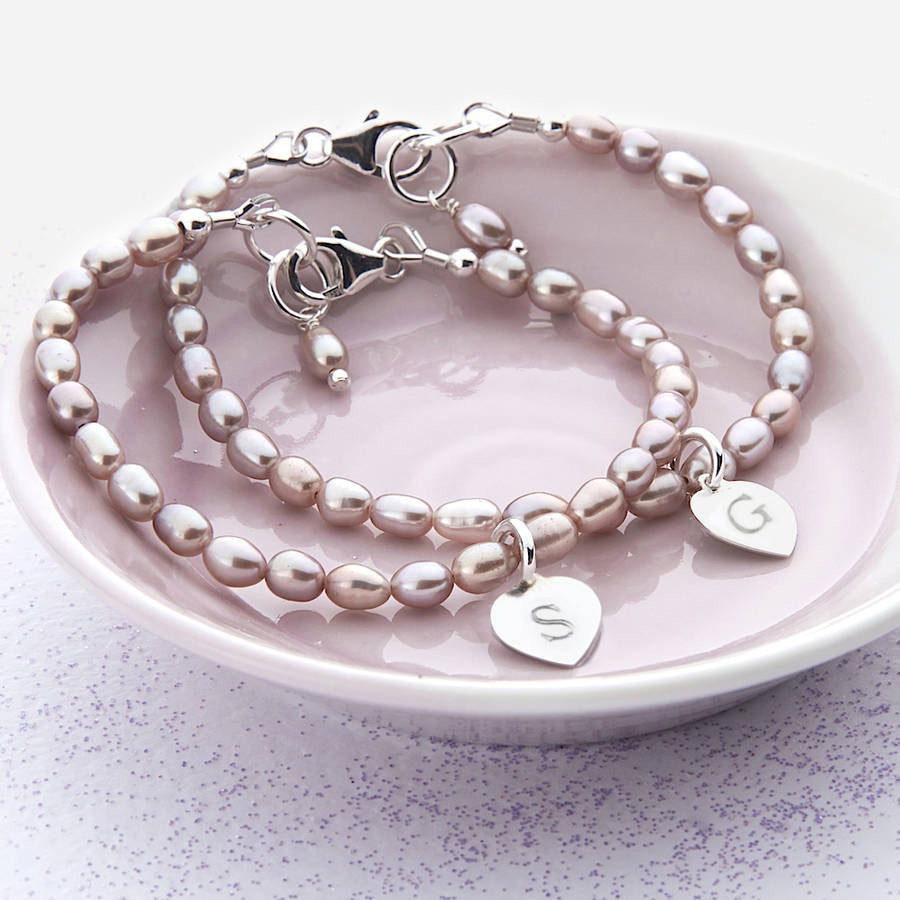 Personalised Mother & Daughter Bracelet Set