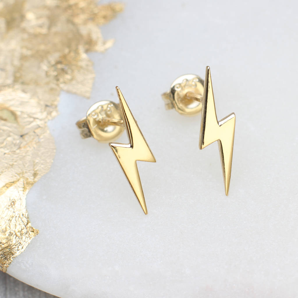 18ct Gold Plated Or Sterling Silver Mini Lightning Bolt
