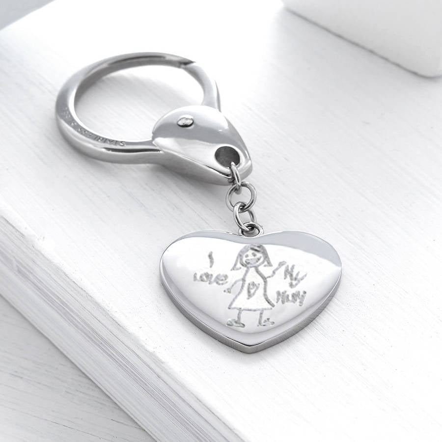 'I've Drawn My Mummy' Personalised Keyring