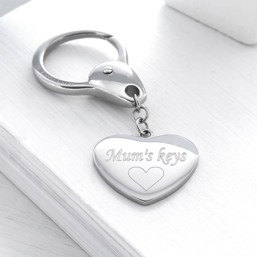 Personalised Heart Keyring