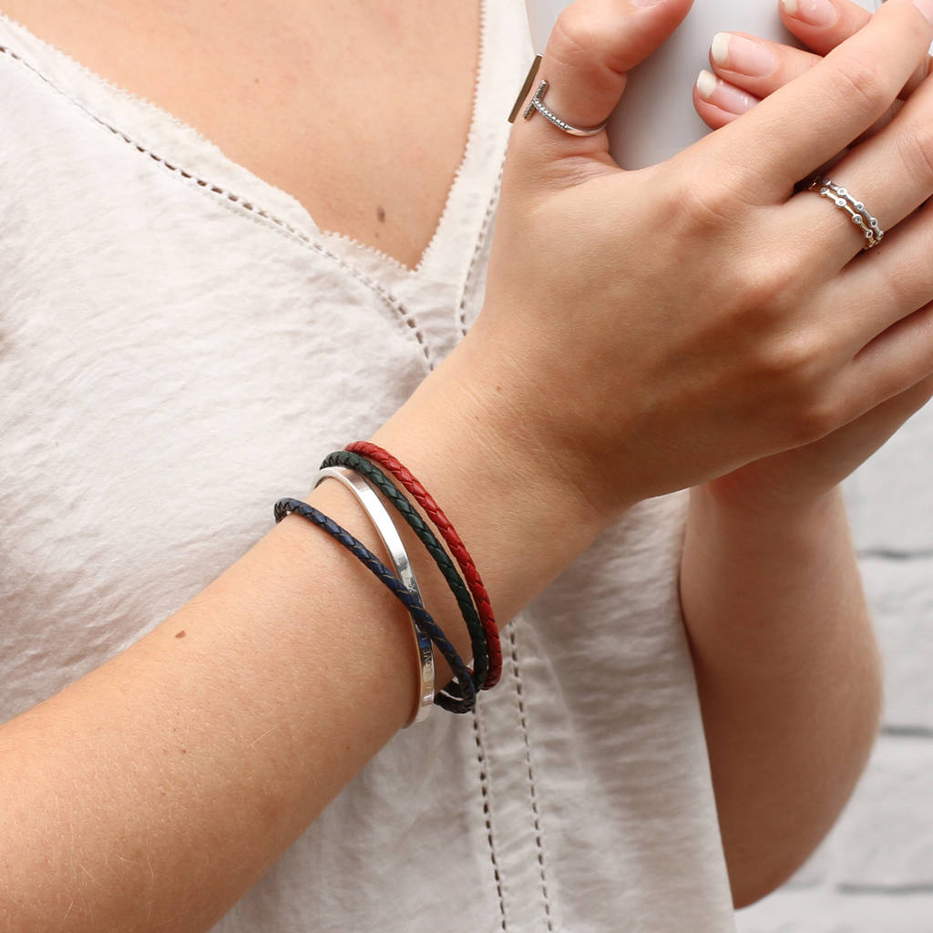 Personalised Initial Leather Bracelet