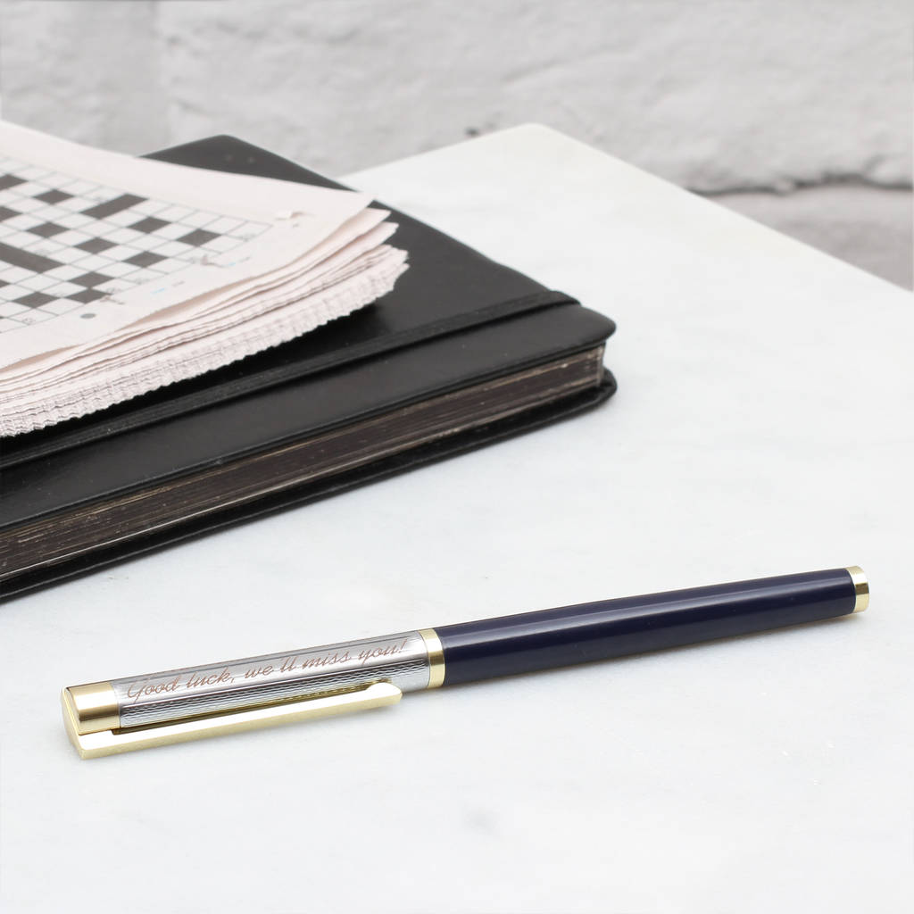 Personalised Rhodium Graduation Rollerball Pen