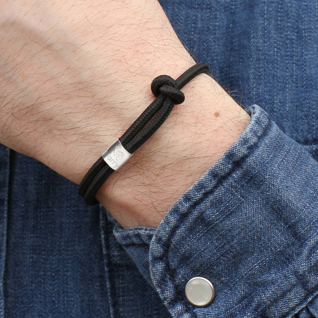 Personalised Stainless Steel Message Bead Bracelet