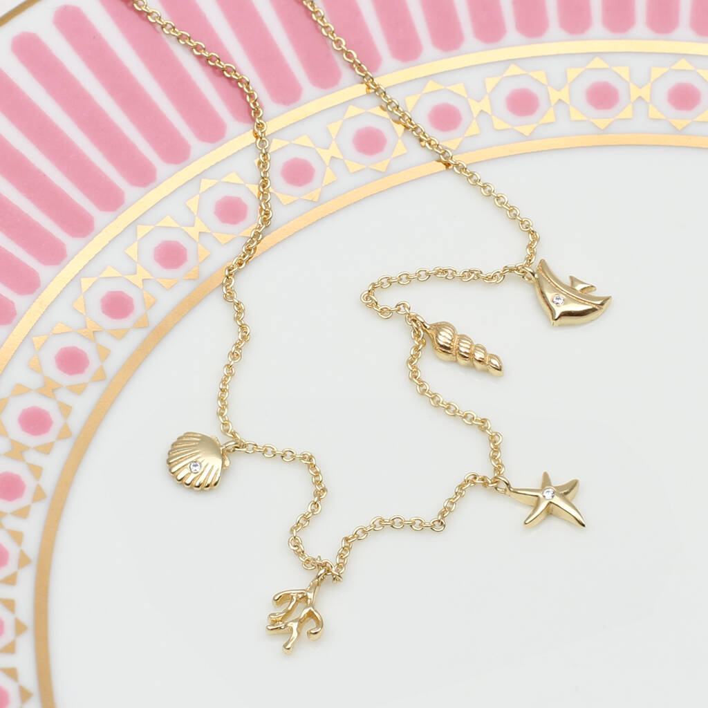 18ct Gold Plated 'Under The Sea' Necklace
