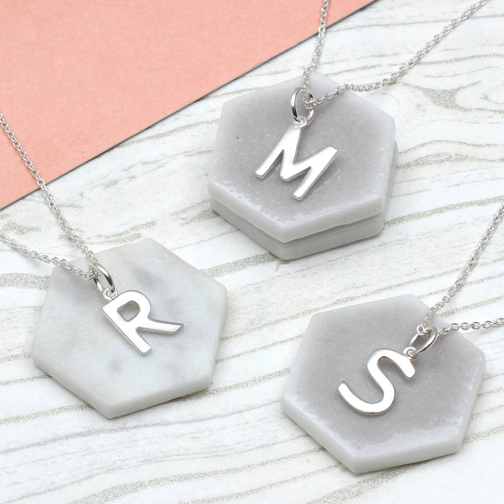 Personalised Sterling Silver Initial Charm Necklace