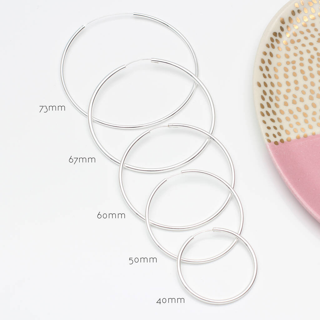 Sterling Silver Sleeper Style Hoop Earrings