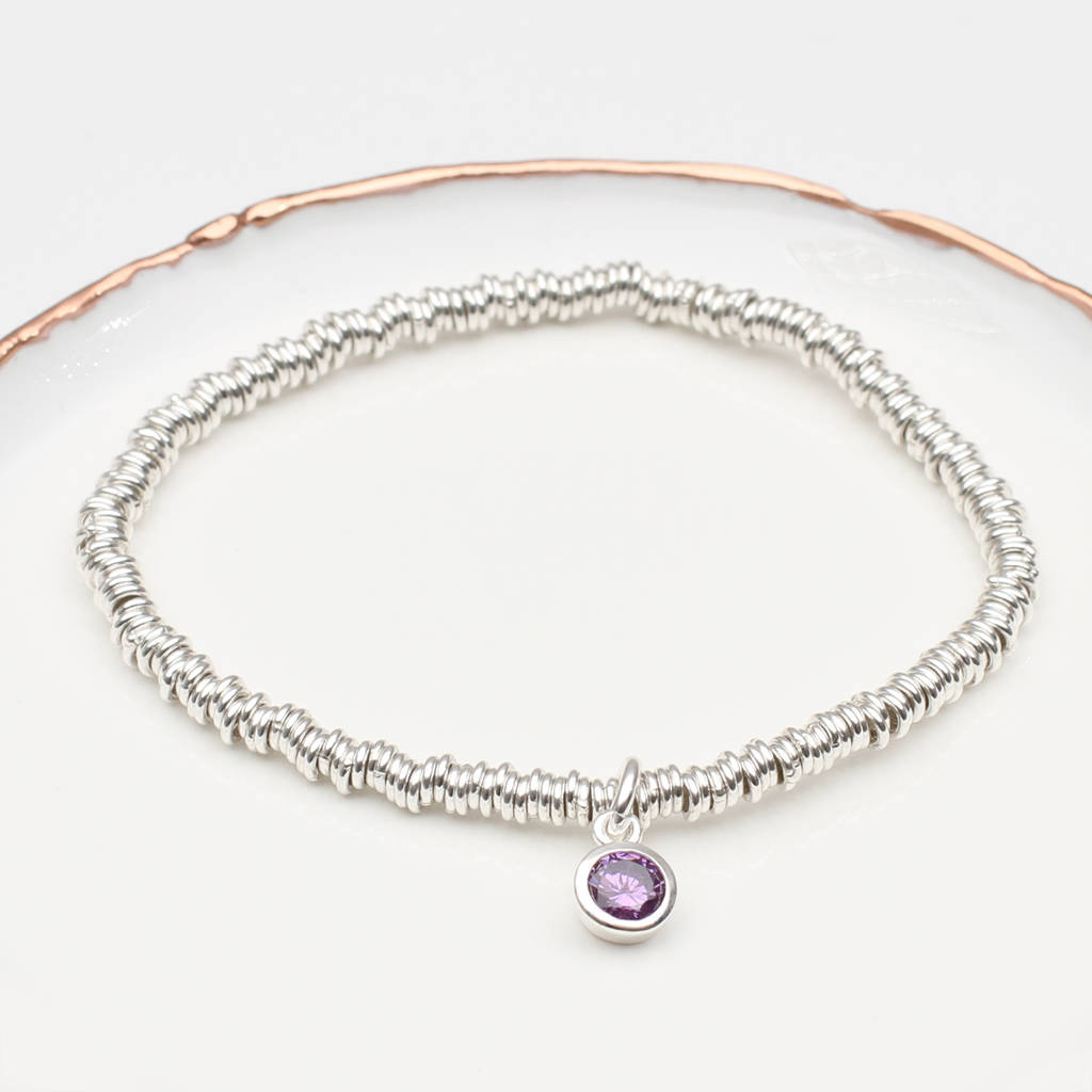 Sterling Silver Sweetie Birthstone Bracelet