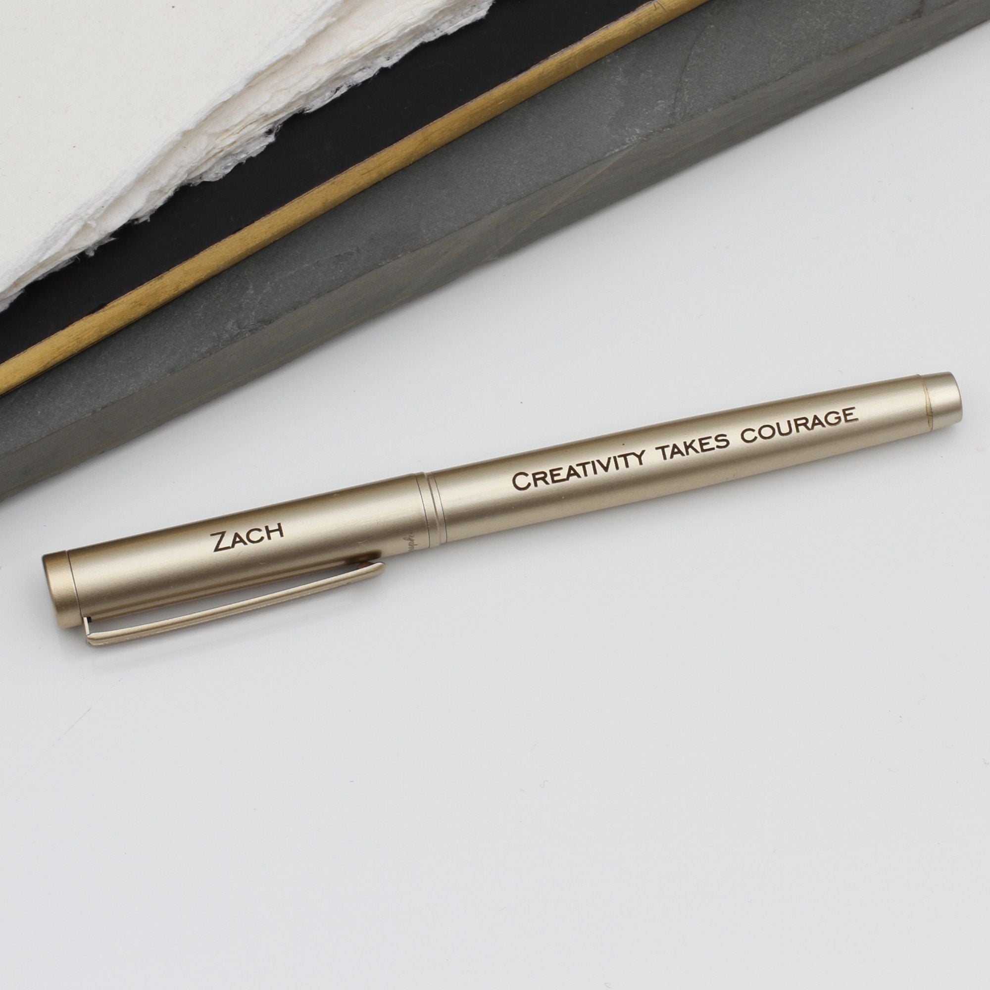 Personalised Lilac Or Gold Matte Rollerball Pen