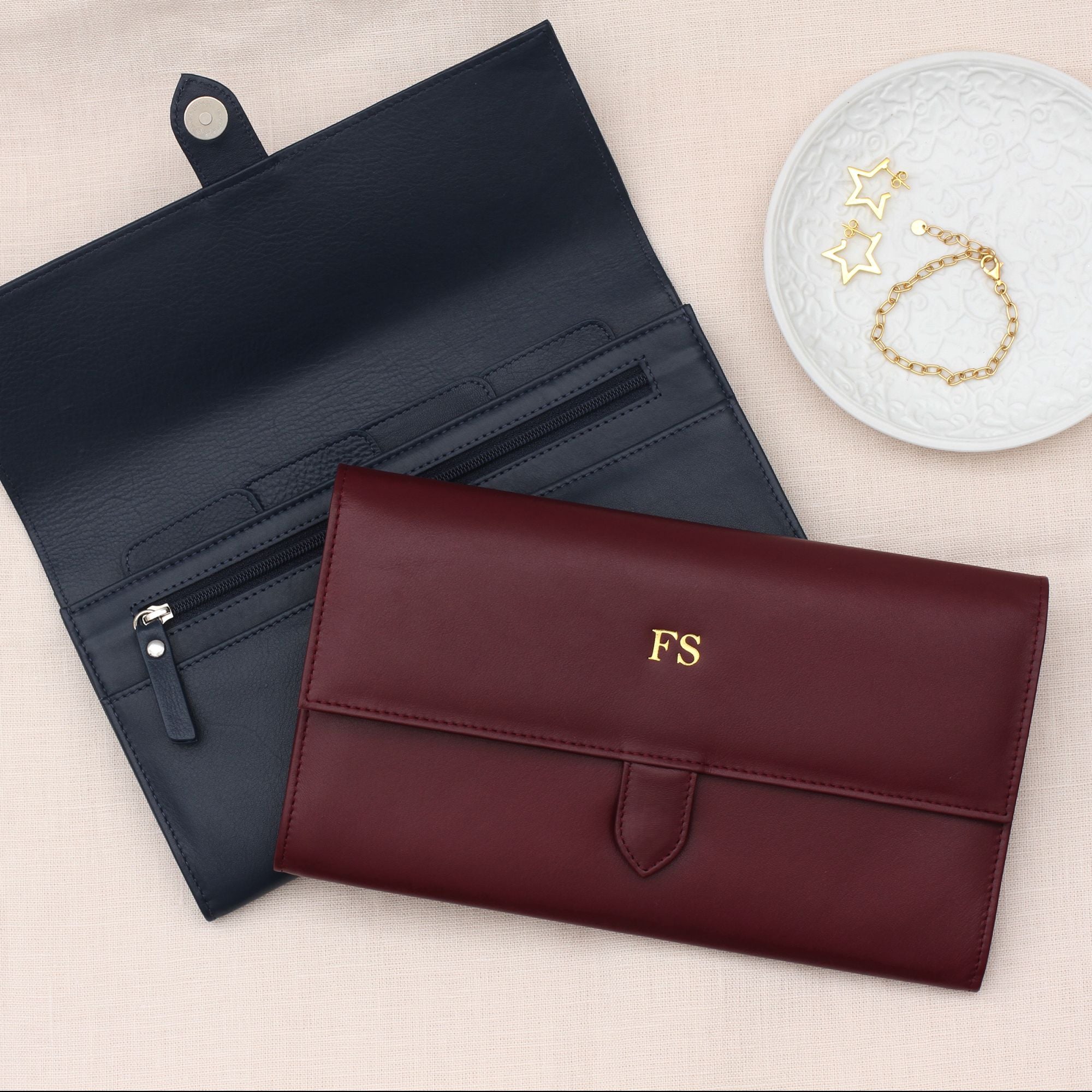 Ladies Personalised Luxury Leather Purse