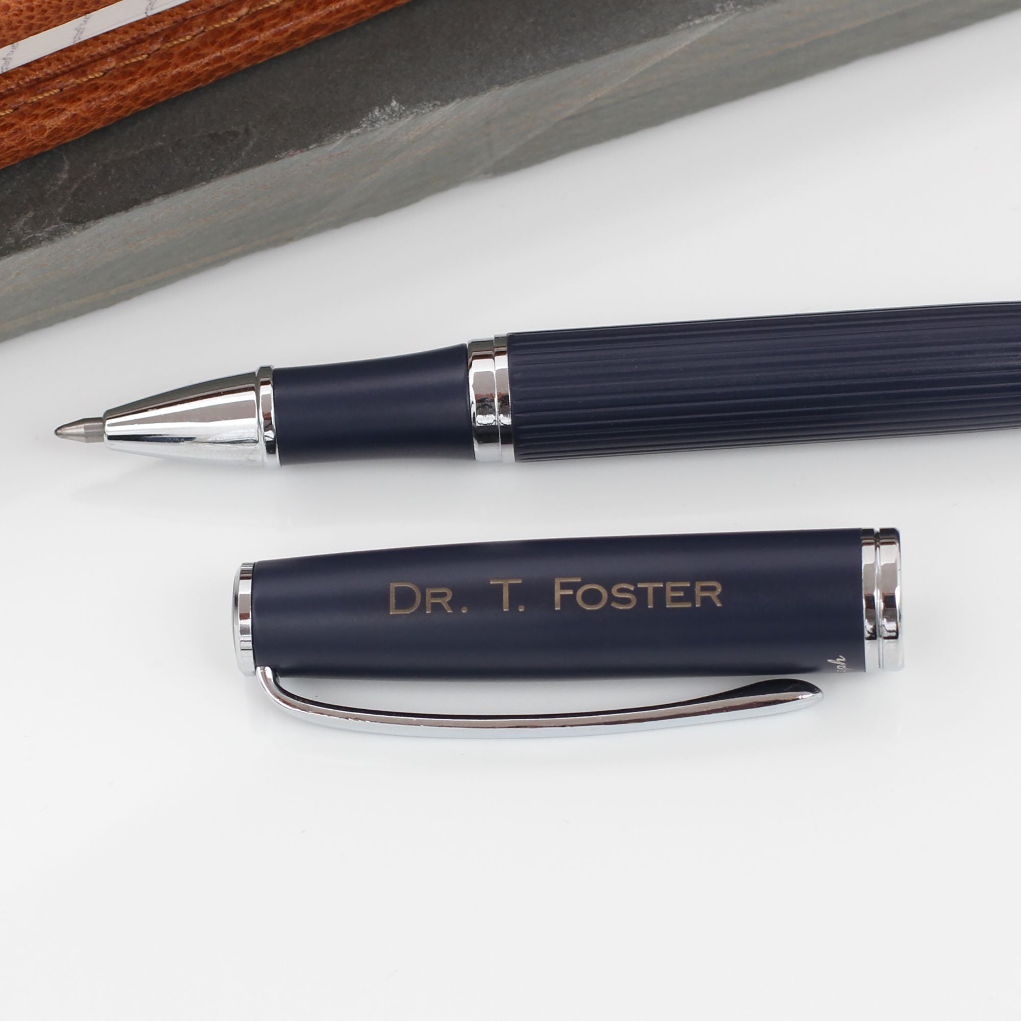 Personalised Marshall Navy Ballpoint Pen