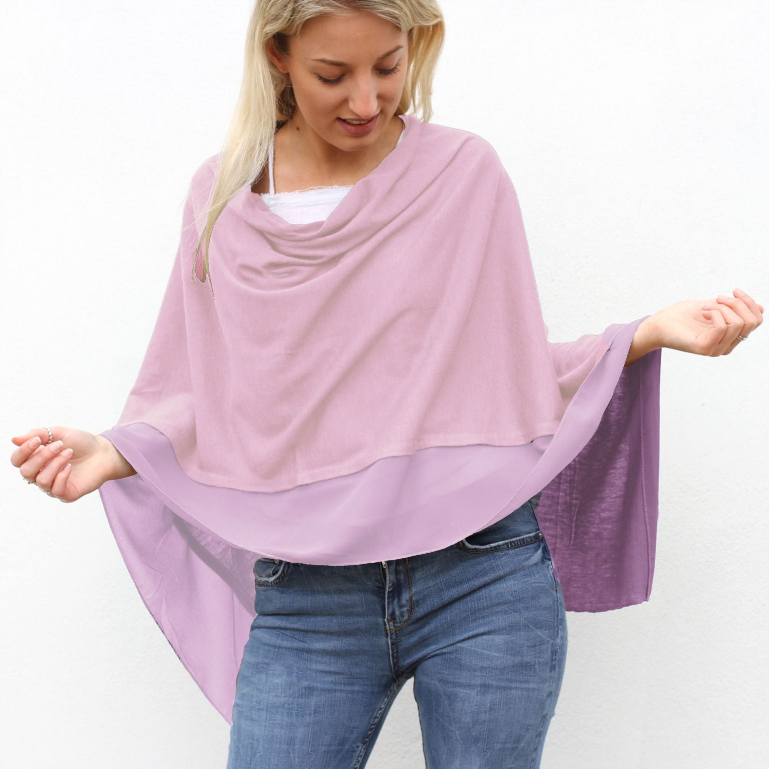 Personalised Lightweight Wool Mix Poncho