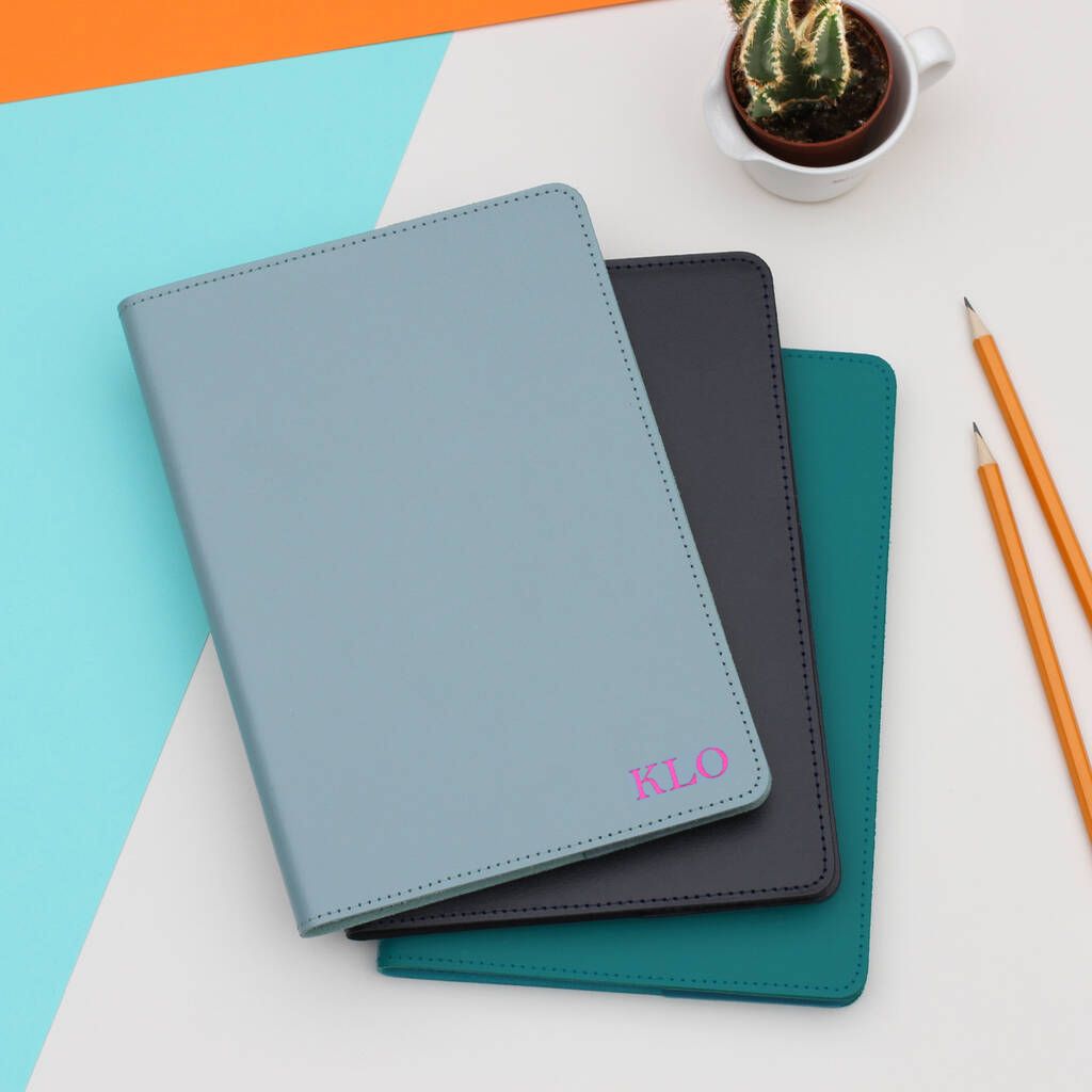 Personalised Refillable Leather Lined Notebook