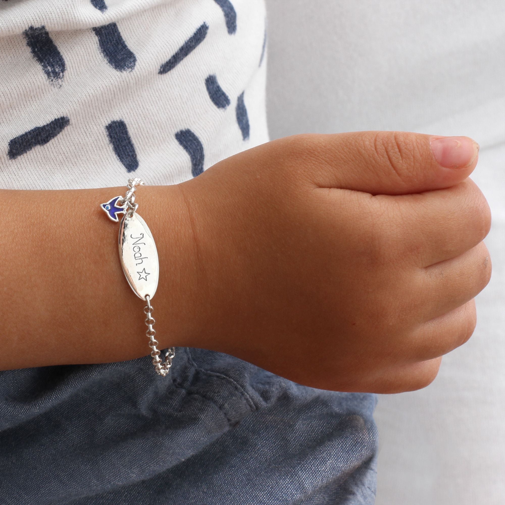 Child's Sterling Silver Personalised ID Bracelet