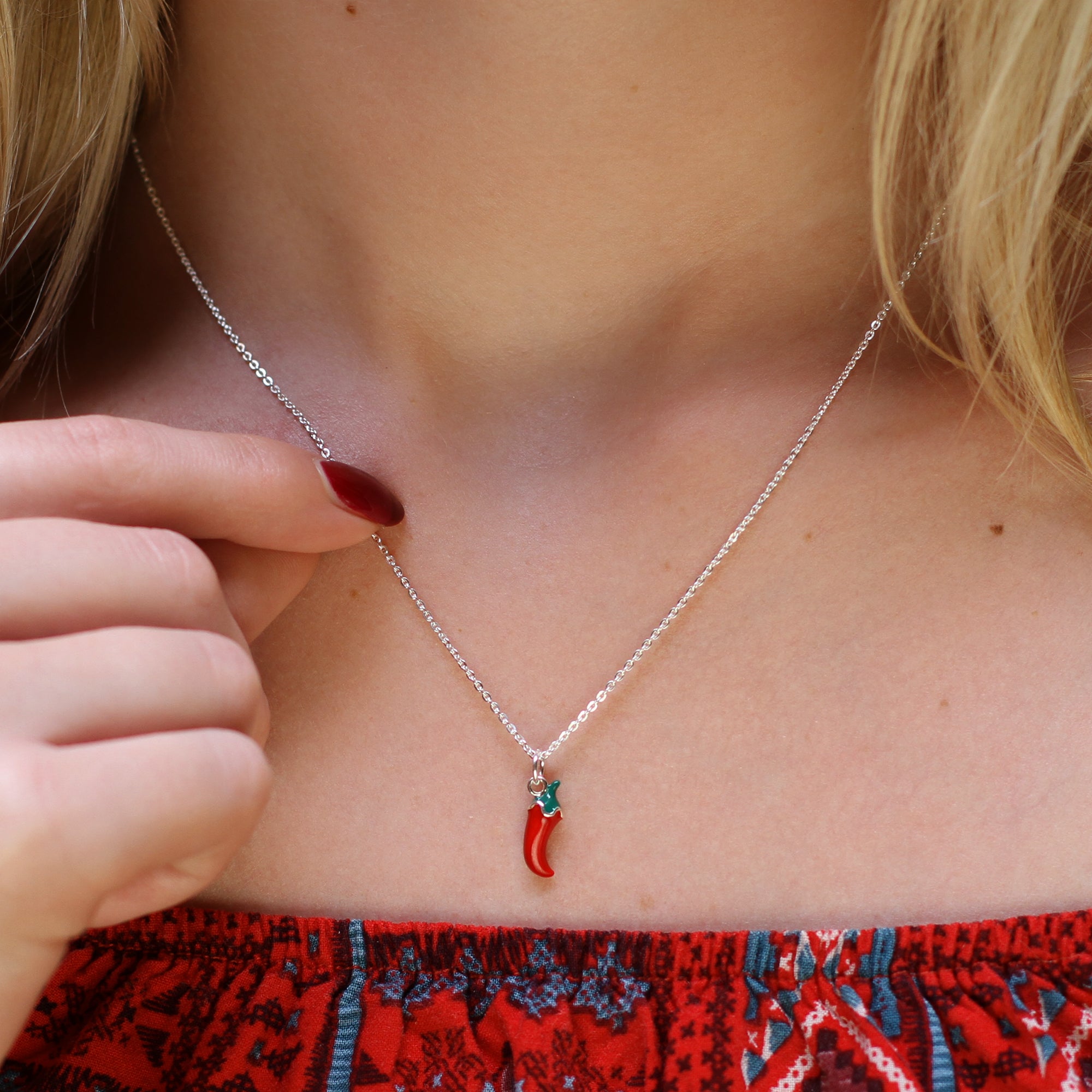 Personalised Sterling Silver Charm Necklace