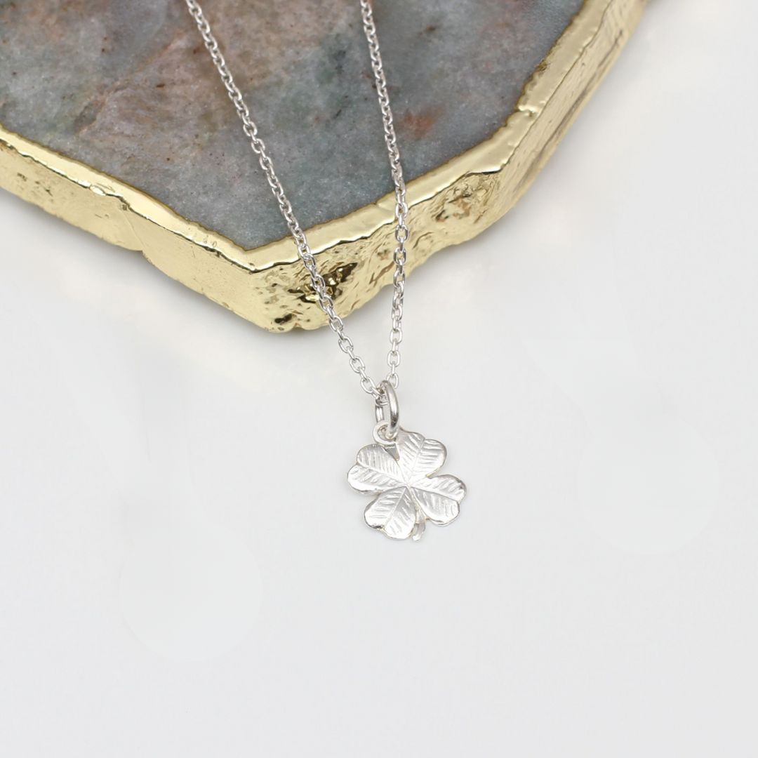 Sterling Silver Lucky Four Leaf Clover Charm