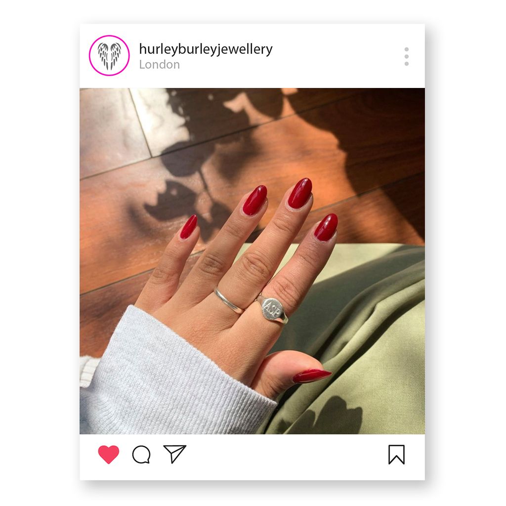 Sterling Silver Monogram Oval Signet Ring