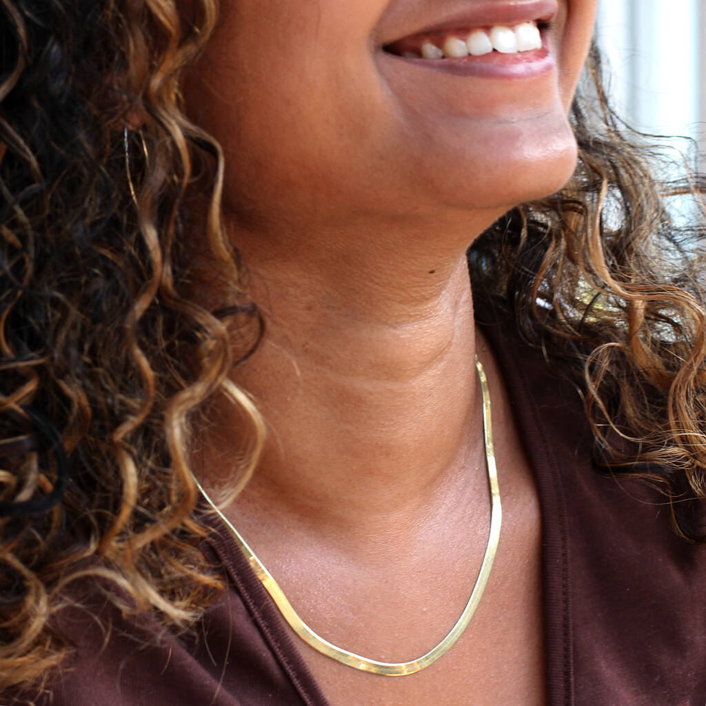 18ct Gold Plated or Silver Snake Chain Necklace