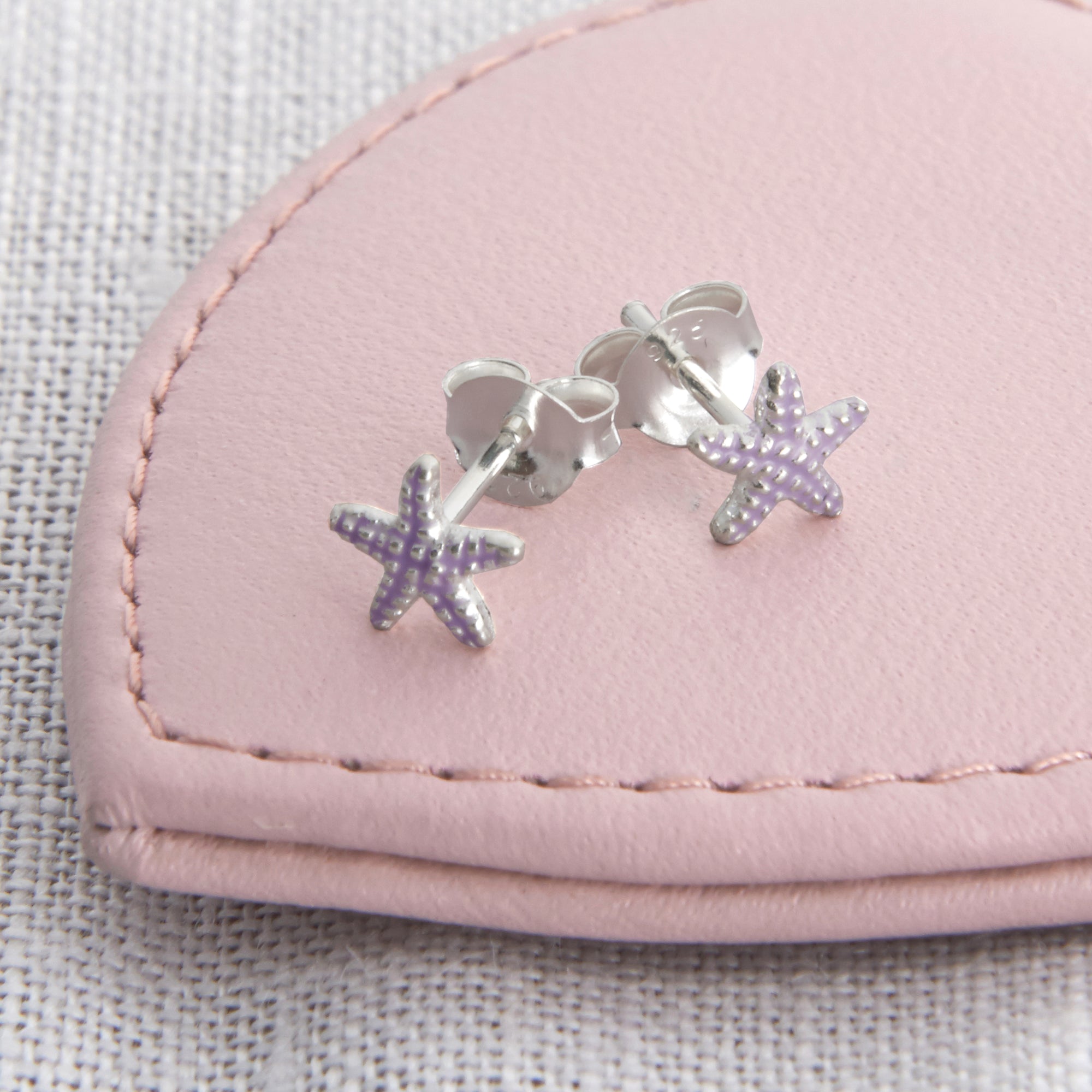 Tiny Sterling Silver Starfish Earrings