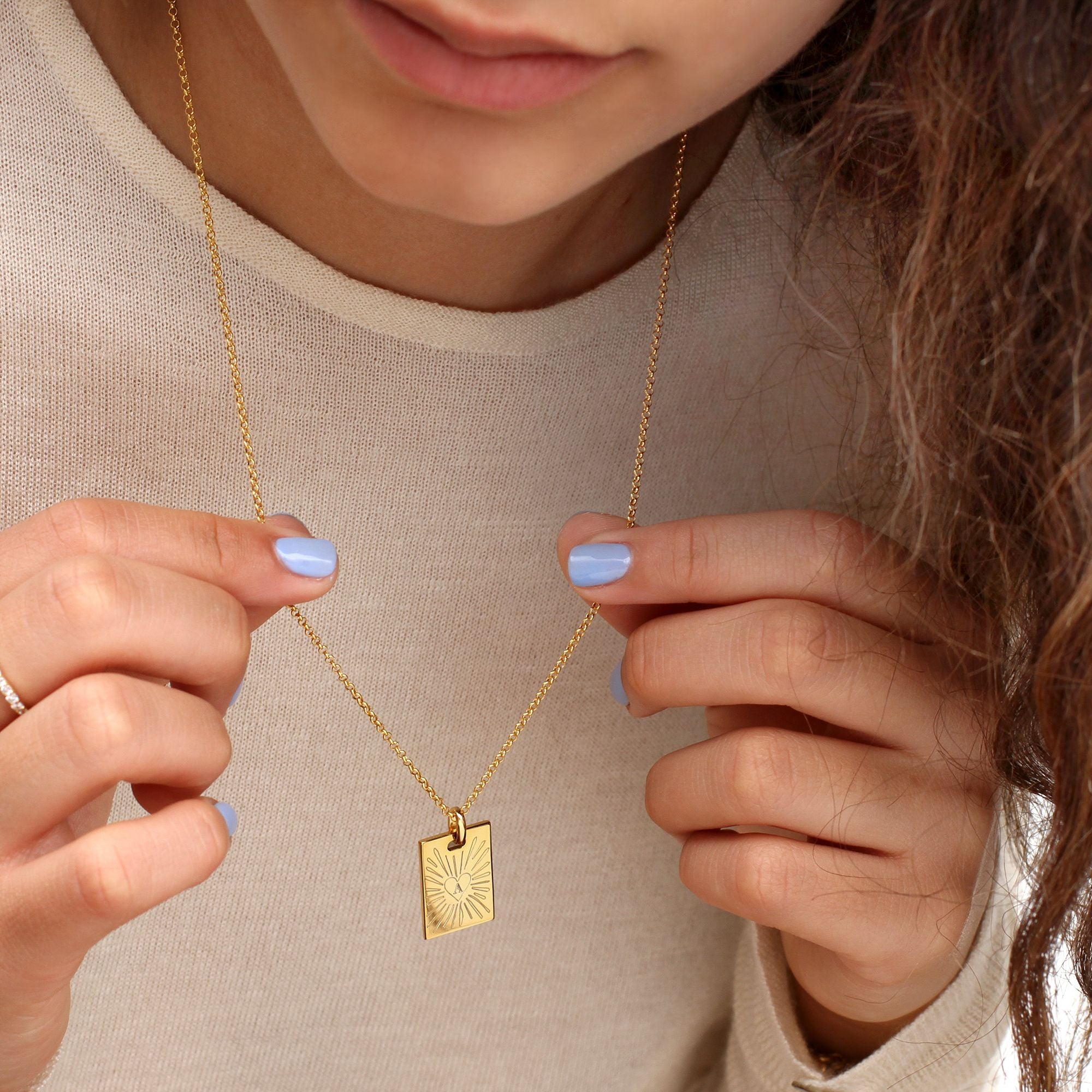 Personalised 18ct Gold Plated Talisman Necklace