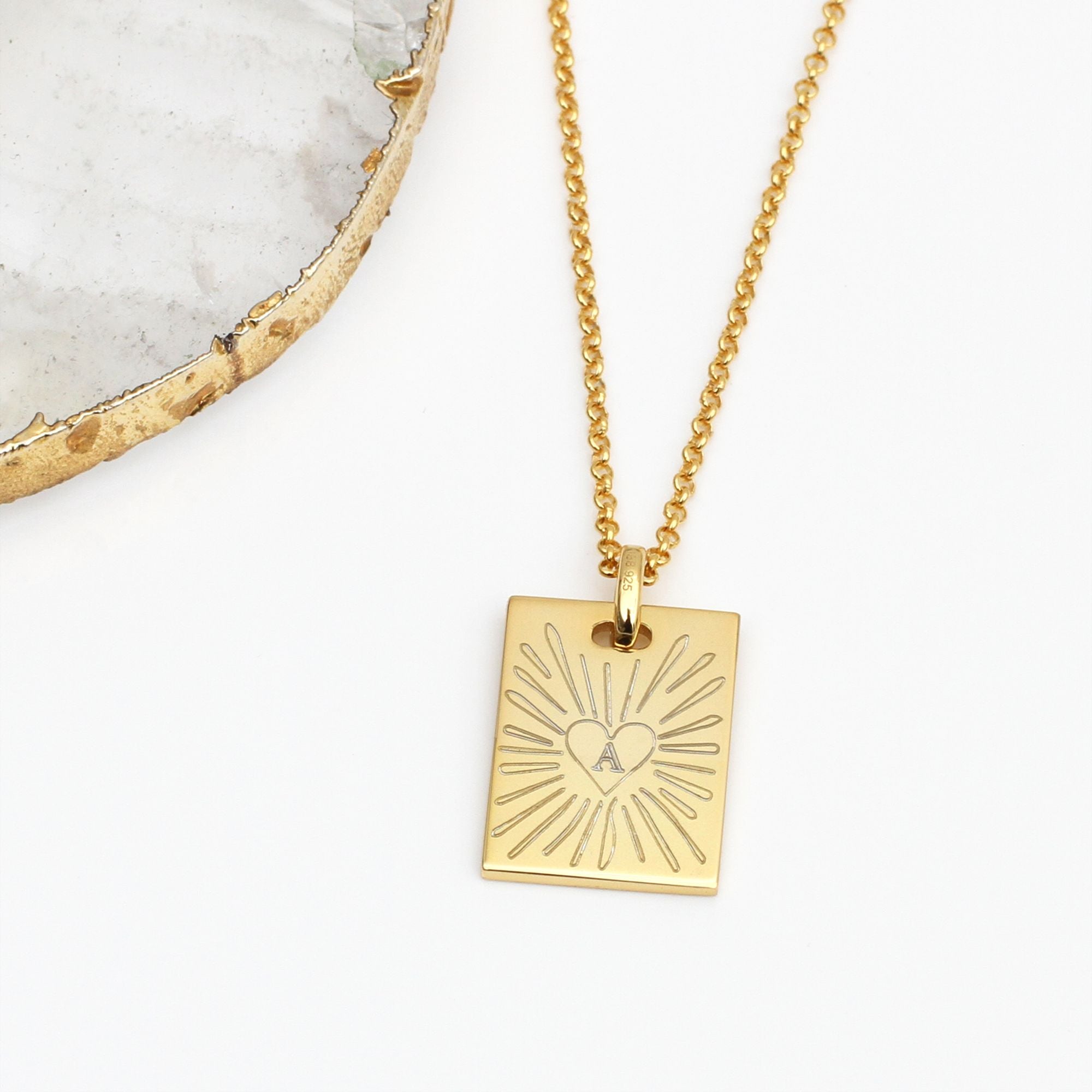 Personalised 18ct Gold Plated Talisman Necklace