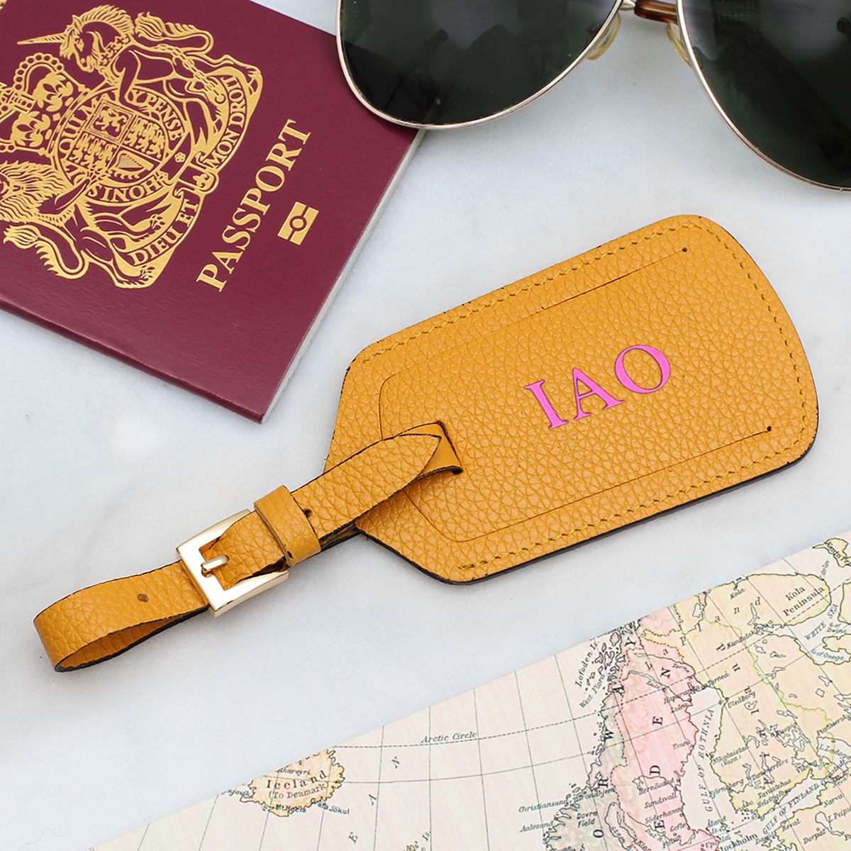 Luxury Leather Matching Couples Luggage Tags