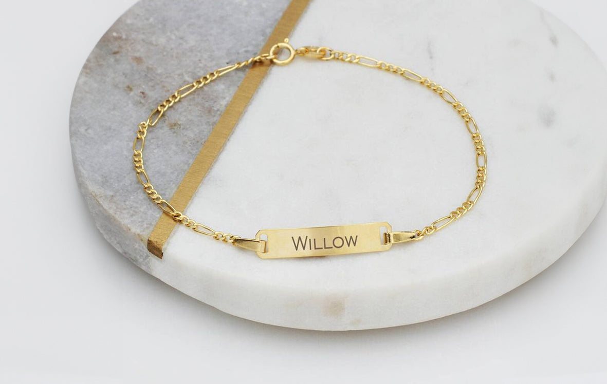 【HURLEY BURLEY】STERLING SILVER LIGHTNING BOLT NECKLACE ♪ Personalised 18ct Gold Plated Mini Lightning Bolt Necklace
