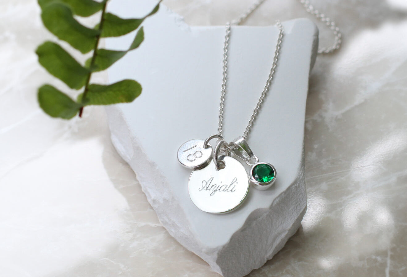 【HURLEY BURLEY】Open Heart Pendant ネームタグ 刻印出来ます Personalised Precious Metal Heart Circle Necklace