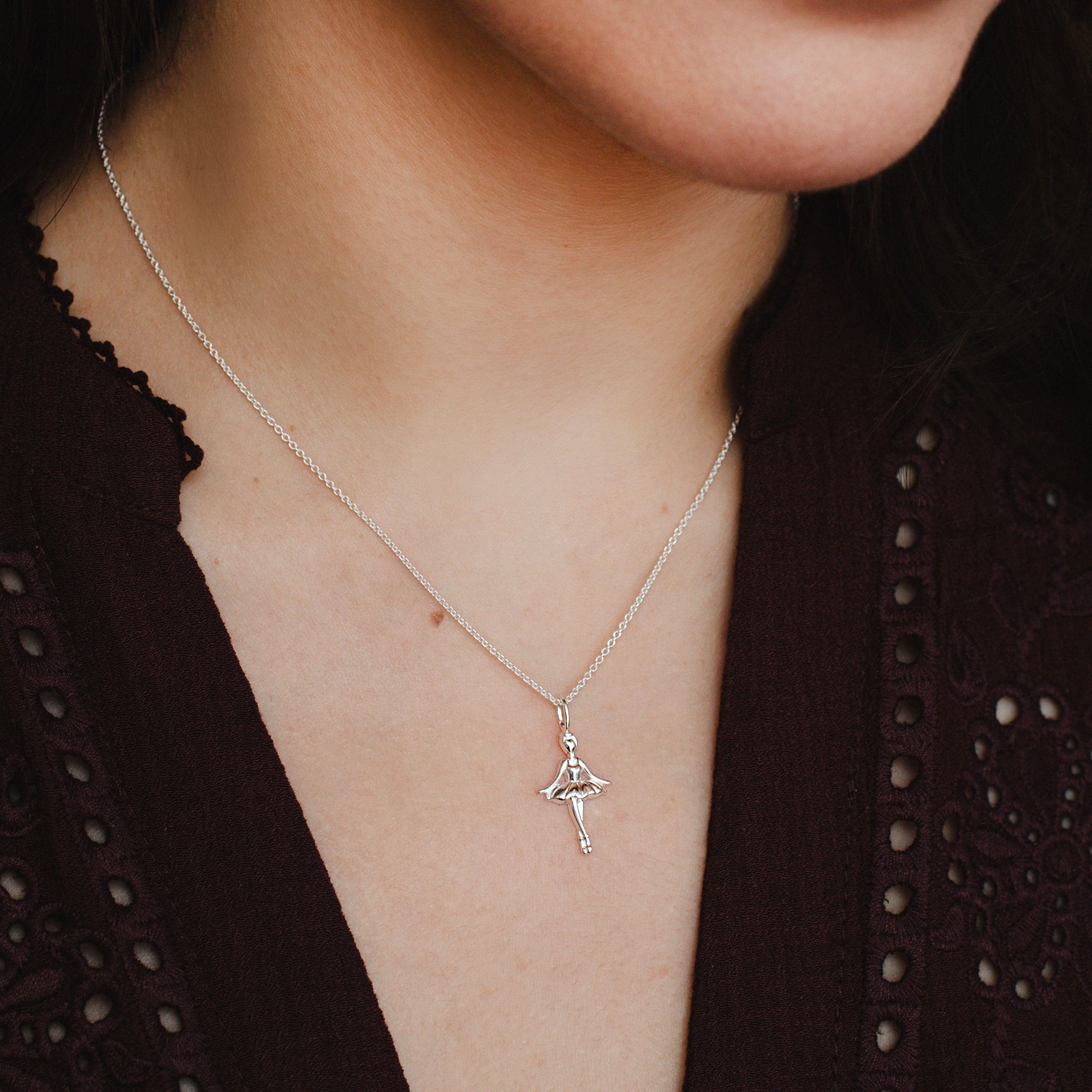 Sterling Silver Ballerina Necklace