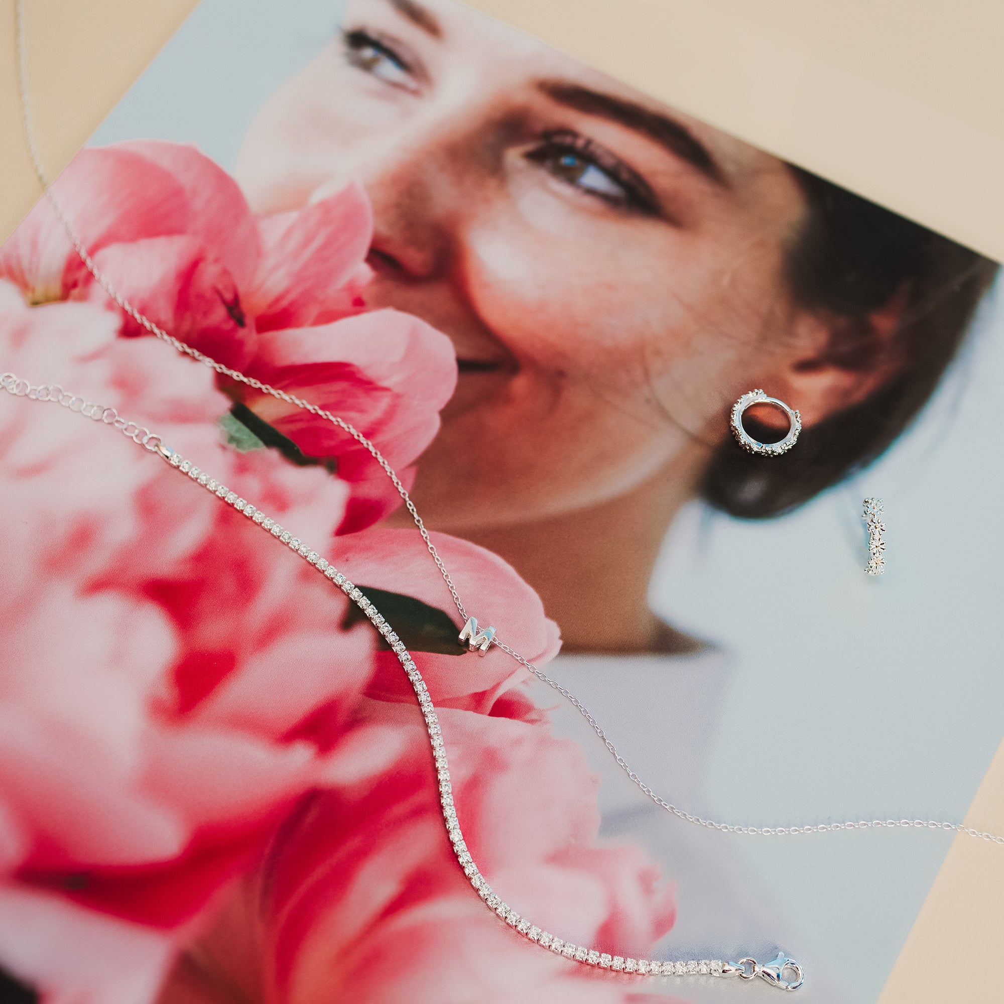 Personalised Sterling Silver Cubic Zirconia Tennis Bracelet