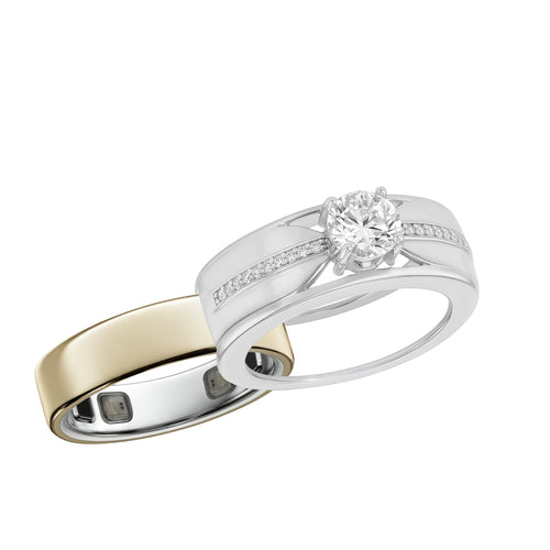 Sterling Silver Rhodium Plated Oval CZ Oura 5 Ring Cover