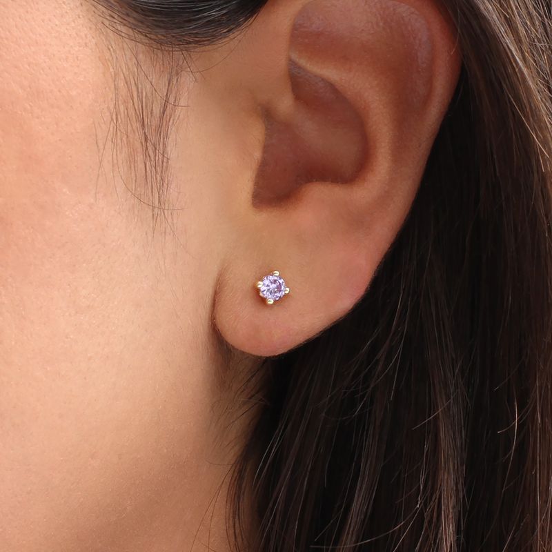 9ct Yellow Gold Birthstone Stud Earrings