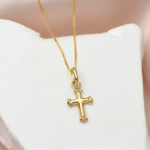 9ct Yellow Gold Small Cross Necklace