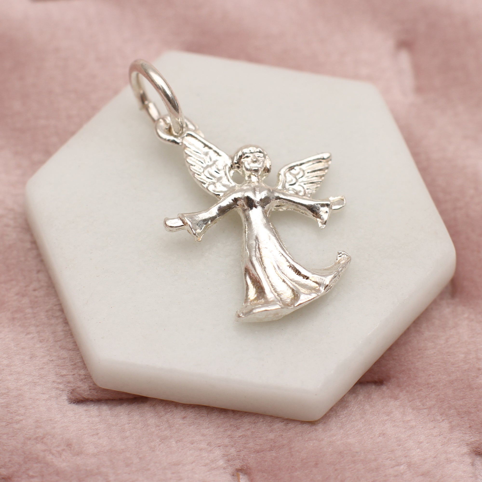 Sterling Silver Guardian Angel Charm