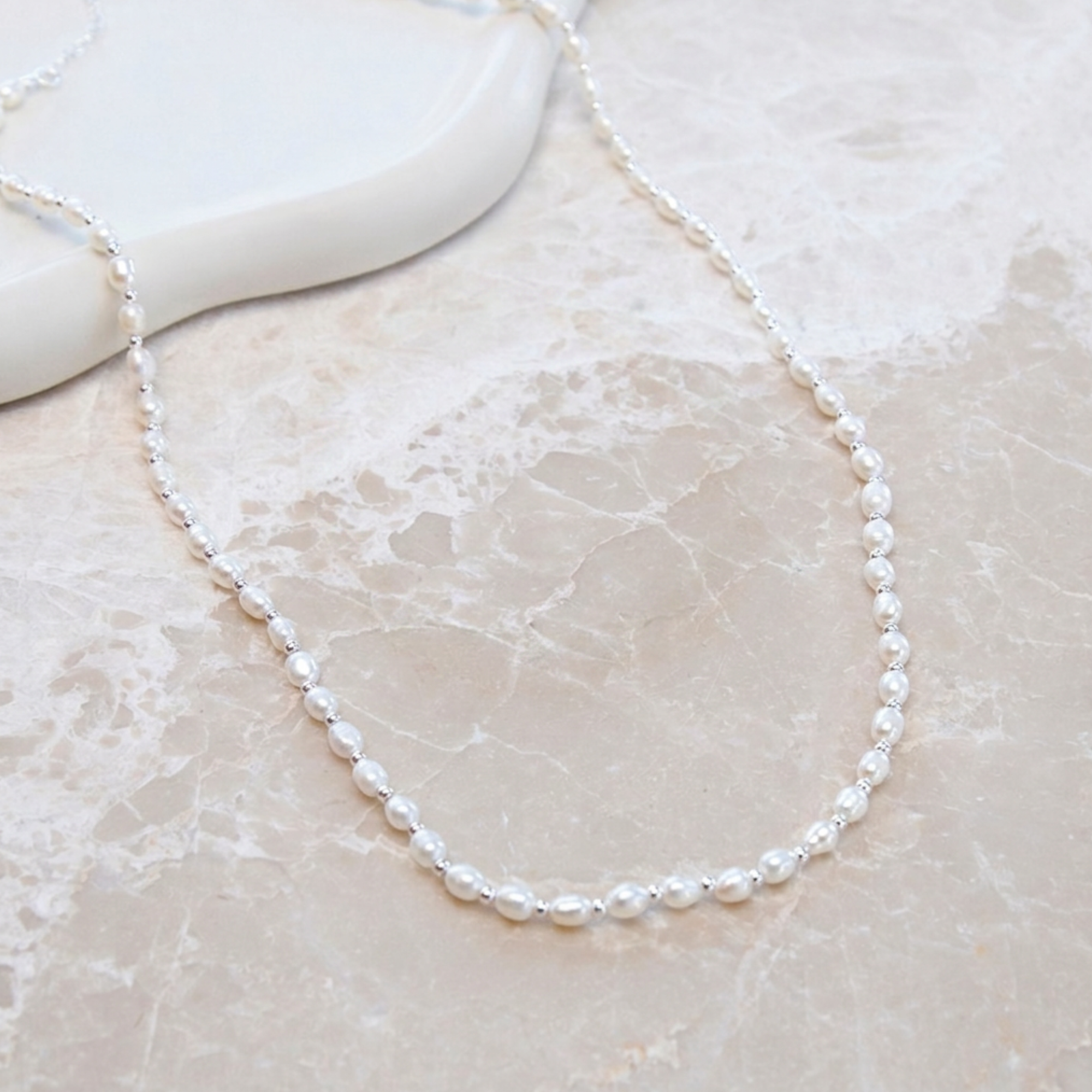 14ct Gold Plated or Silver Freshwater Pearl Necklace