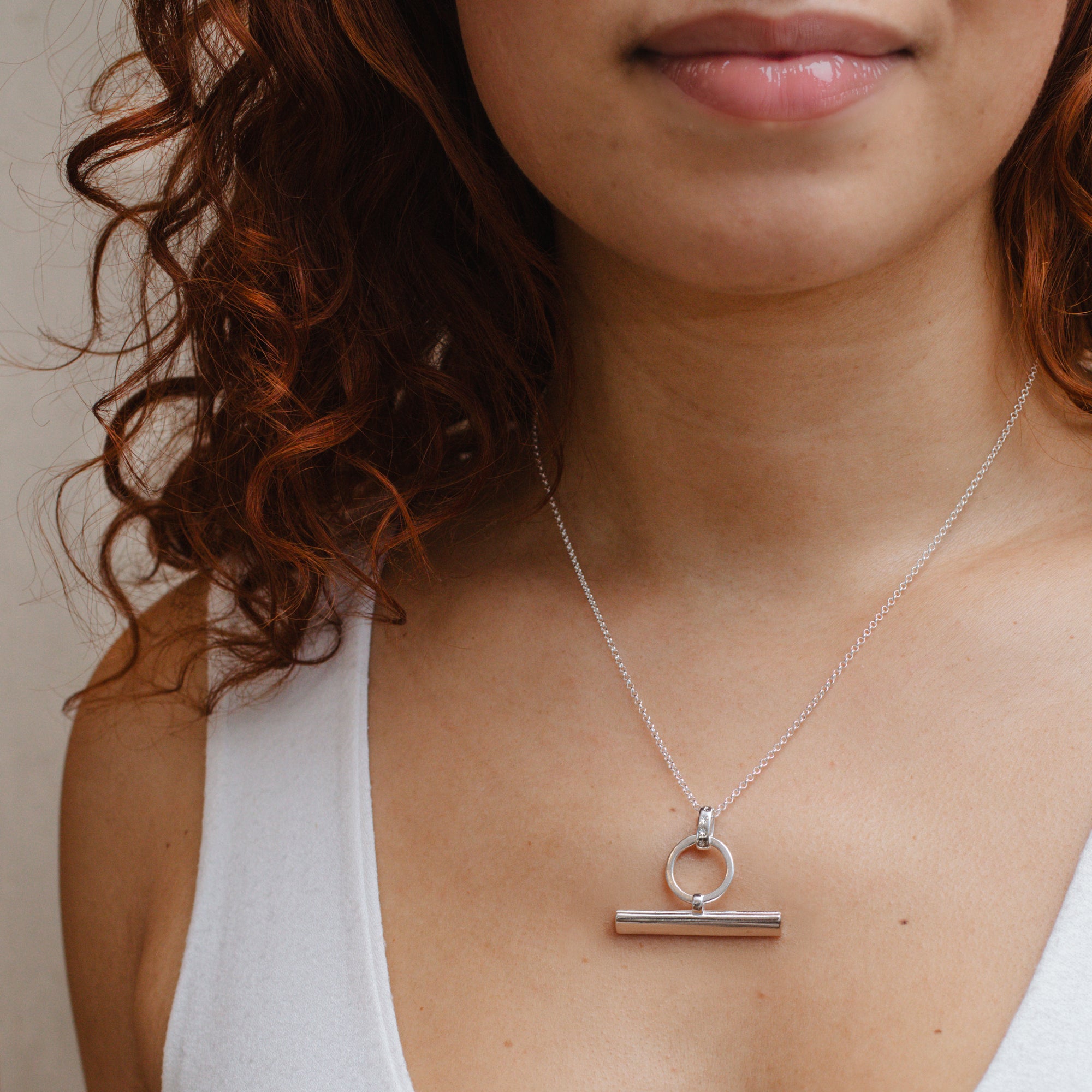 Personalised Silver T-bar with Star Necklace