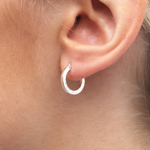 18ct Gold Plated Or Sterling Silver Aztec Mini Hoop Earrings