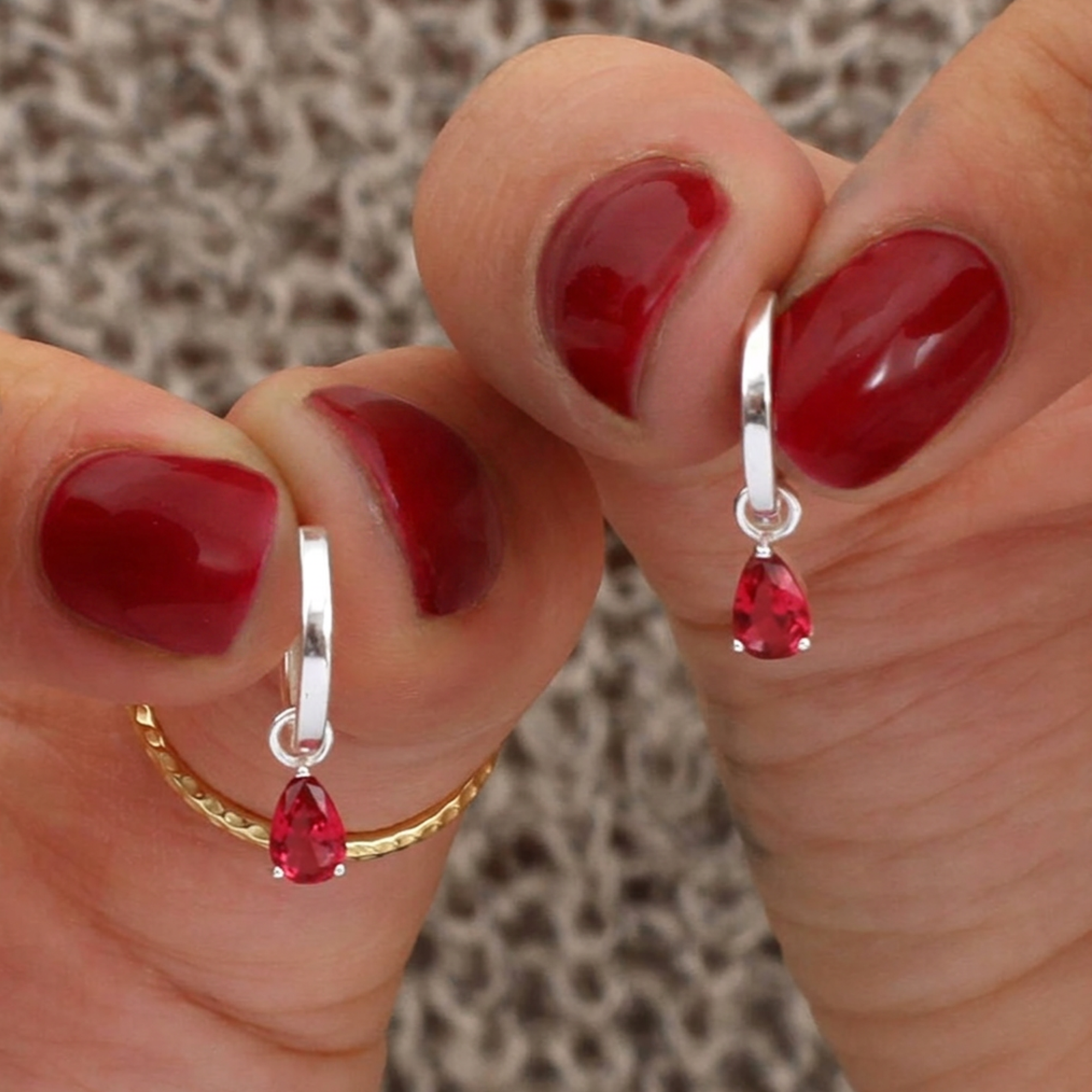 Sterling Silver Crystal Drop Earrings