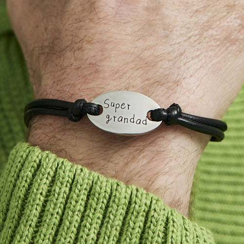 Handwritten Message Personalised Men's Bracelet