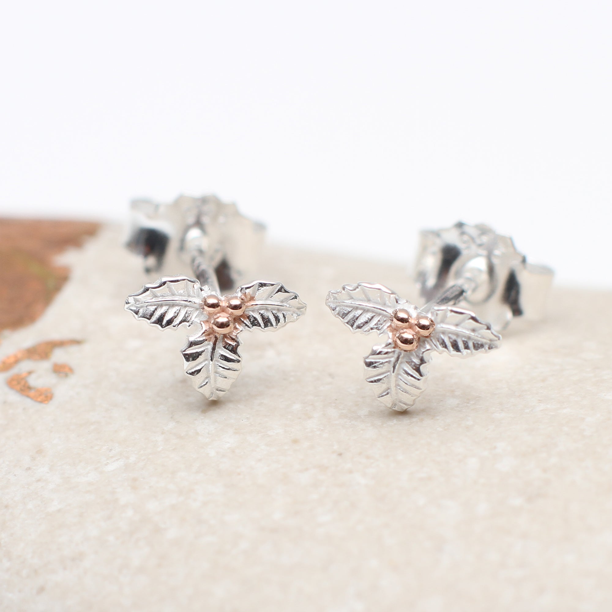 Sterling Silver and 18ct Gold Plated Birth Flower Earrings